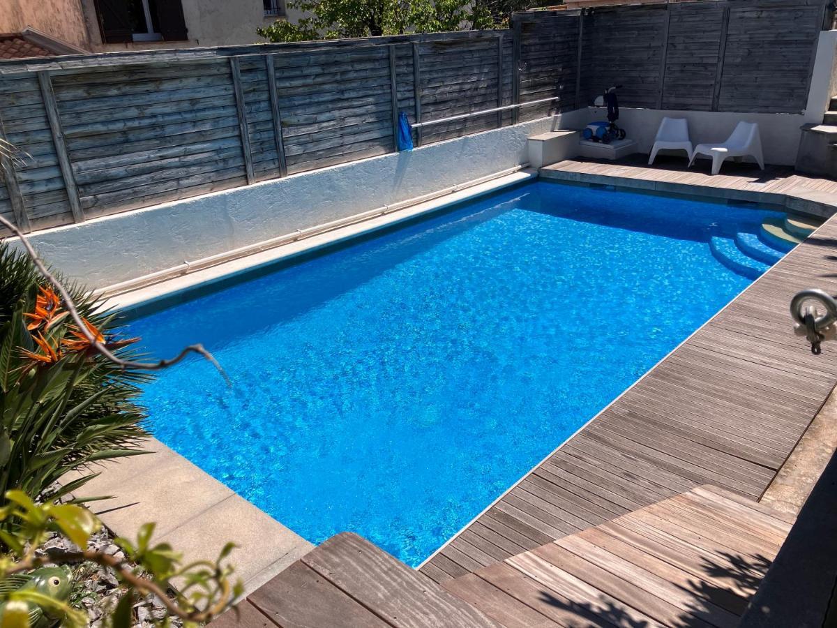2 Pieces Rez-De-Jardin Dans Maison Avec Piscine Villeneuve-Loubet Dış mekan fotoğraf